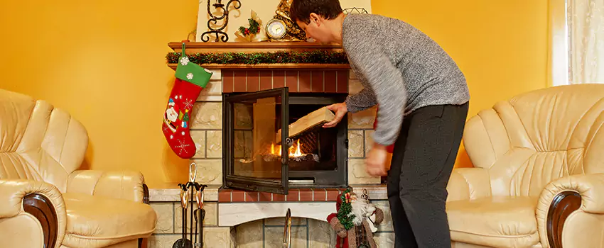 Rusted Metal Fireplace Restoration in Kyle, Texas